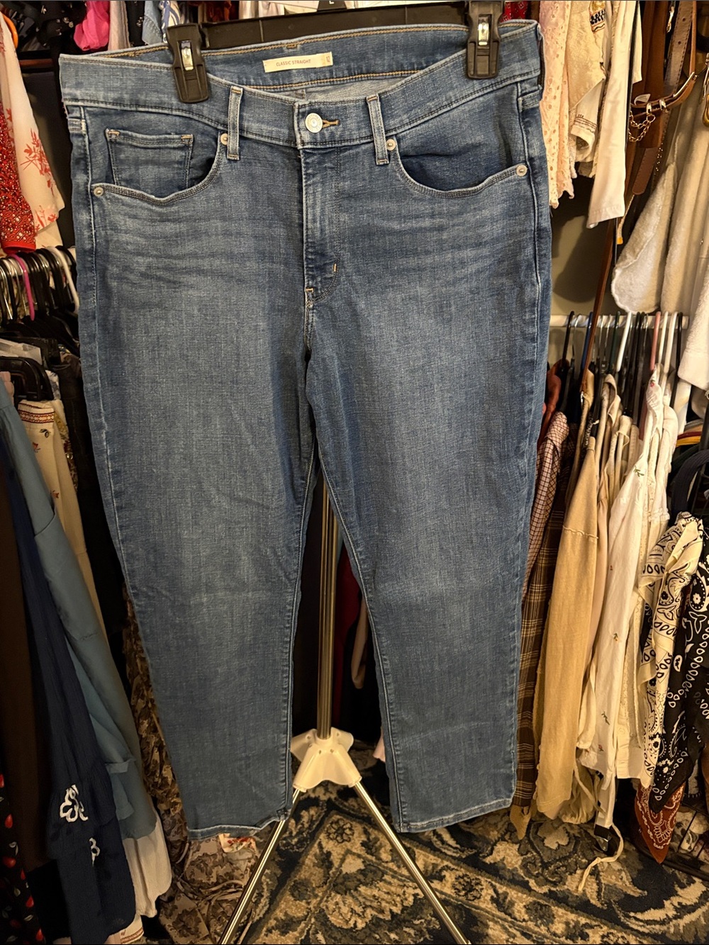 Levi's Slim Straight Medium Blue Denim Jeans